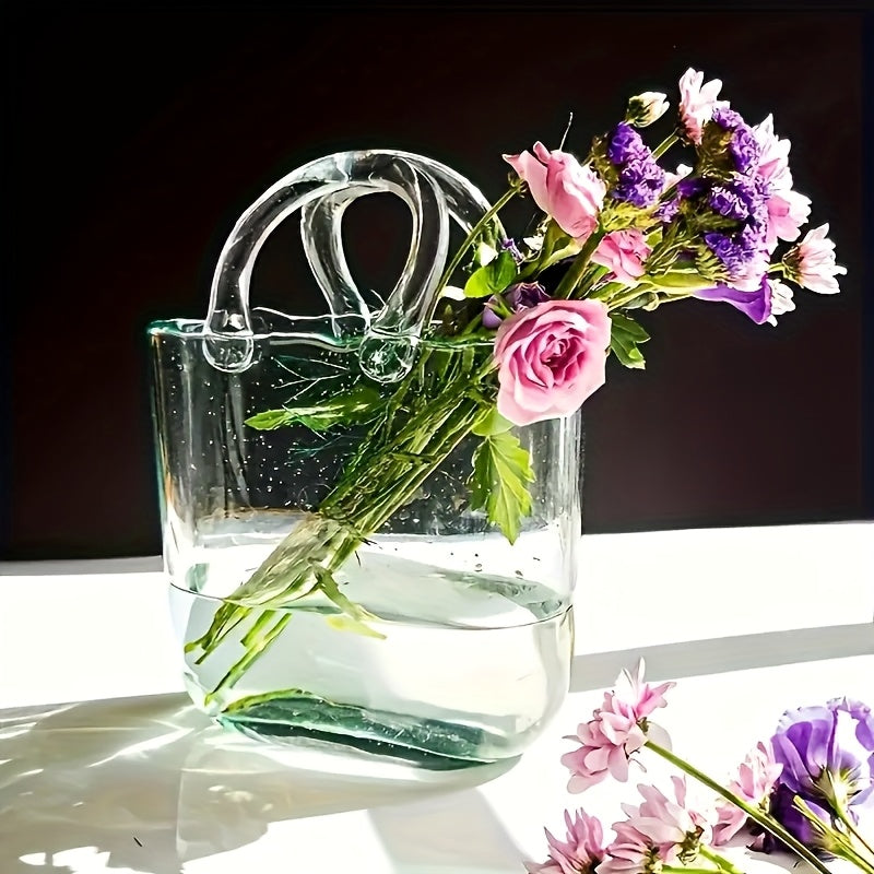 Nordic Style Handbag Glass Vase Fish Tank Home & Garden > Artificial Plants > Pots, Planters & Accessories - Tophatter Daily Deals