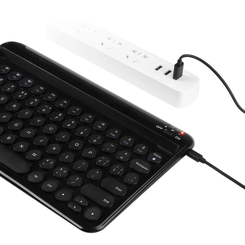 Bluetooth Keyboard Android Can Connect To Mobile Phone Tablet Notebook Mute Cute 0 - Tophatter Daily Deals