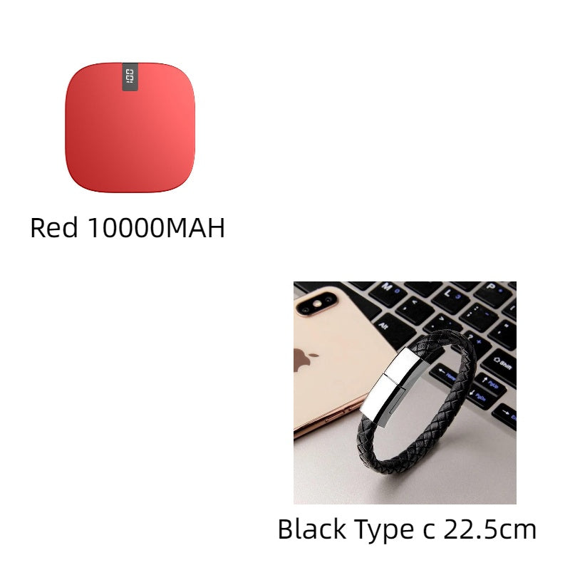10000 mAh Mini Power Bank Fast Input Digital Display Powerbank Red Suit F 10000MAH 0 - Tophatter Daily Deals