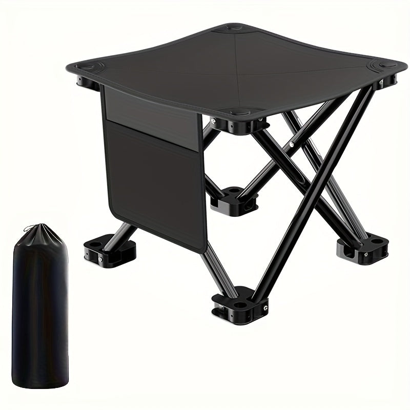 Extra Large Portable Folding Stool with Side Pocket Outdoor Recreation > Camping > Camp Furniture - Tophatter Daily Deals