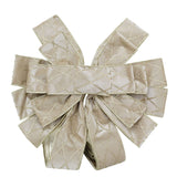 Champagne Gold Tree Top Bow with Long Streamer | Fabric Christmas Tree Topper Tree Decoration - Tophatter Daily Deals