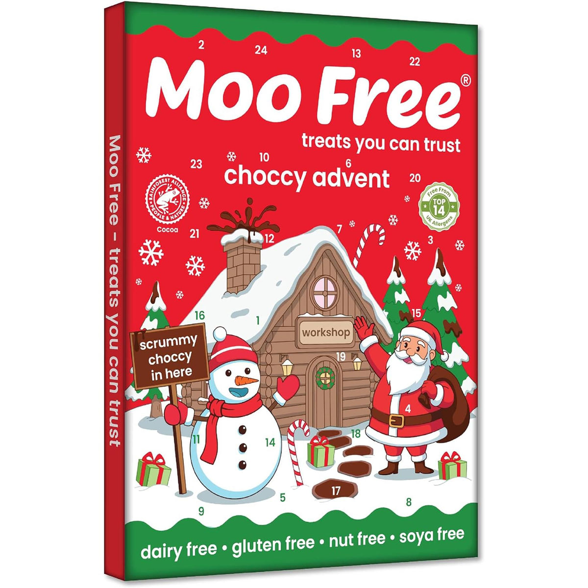 Moo Free Children's Dairy-Free Milk Chocolate Advent Calendar | Vegan & Gluten-Free 70g Advent Calendar - Tophatter Daily Deals