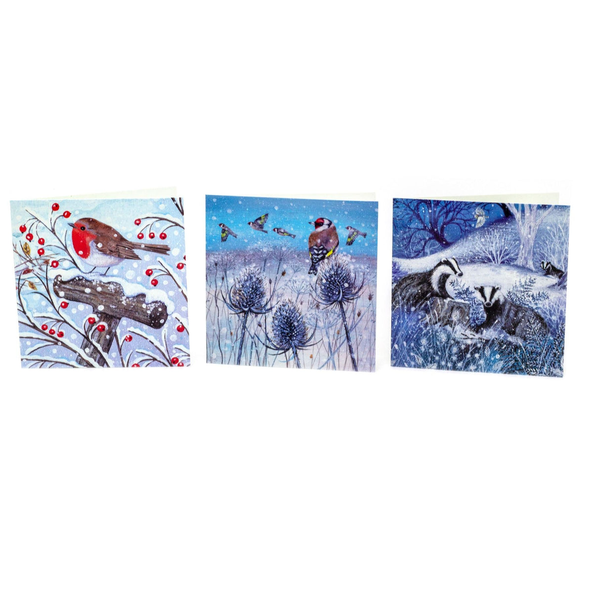 Pack of 20 RSPB Charity Christmas Greeting Cards | Winter Wildlife Designs Greeting Card - Tophatter Daily Deals
