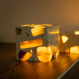 Terrazzo Cube Lamp Cold And Warm Two Colors 0 - Tophatter Daily Deals