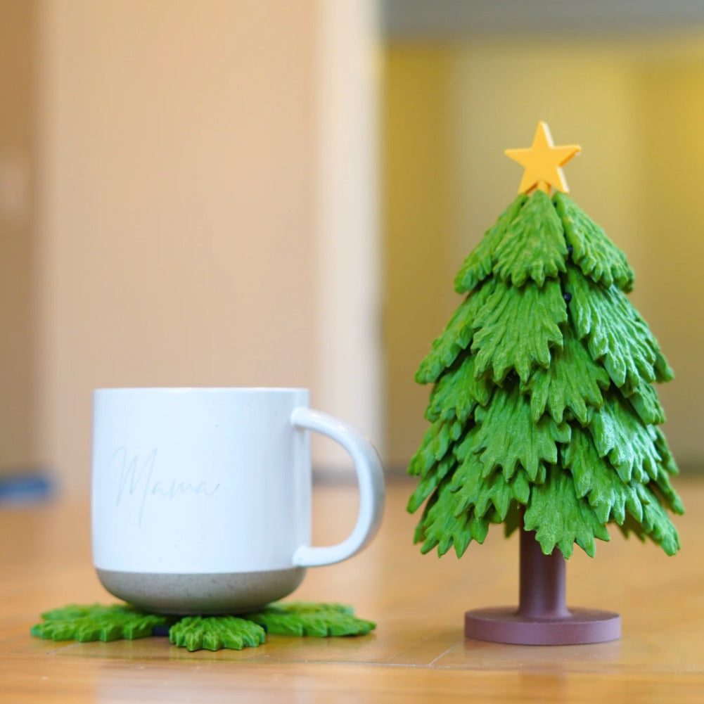 Christmas Tree Coaster Set Decor - Tophatter Daily Deals