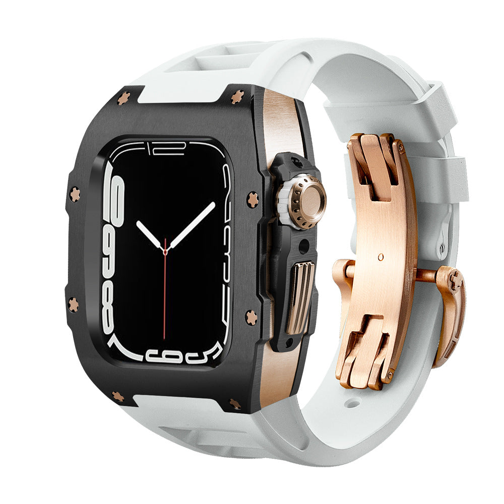 Alloy Modified Watch Protective Case White black 0 - Tophatter Daily Deals