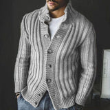 Warm Classic Men's Cardigan - Shawl Collar, Wool Blend 3D Changing Face Moving Picture Frame - Tophatter Daily Deals