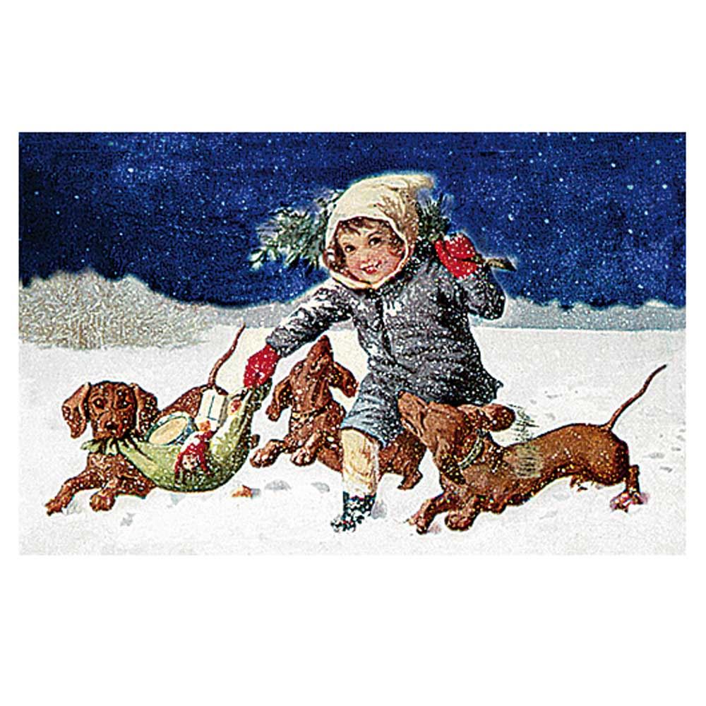 Traditional Christmas Advent Calendar | Dachshund Sausage Dog Advent Calendar | Christmas Puppy Picture Advent Calendar Advent Calendar - Tophatter Daily Deals