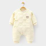 Baby Onesie Baby Warm Clip Cotton Thin Cotton Butterfly Clothes Ha Clothes Climbing Suit Yellow 0 - Tophatter Daily Deals