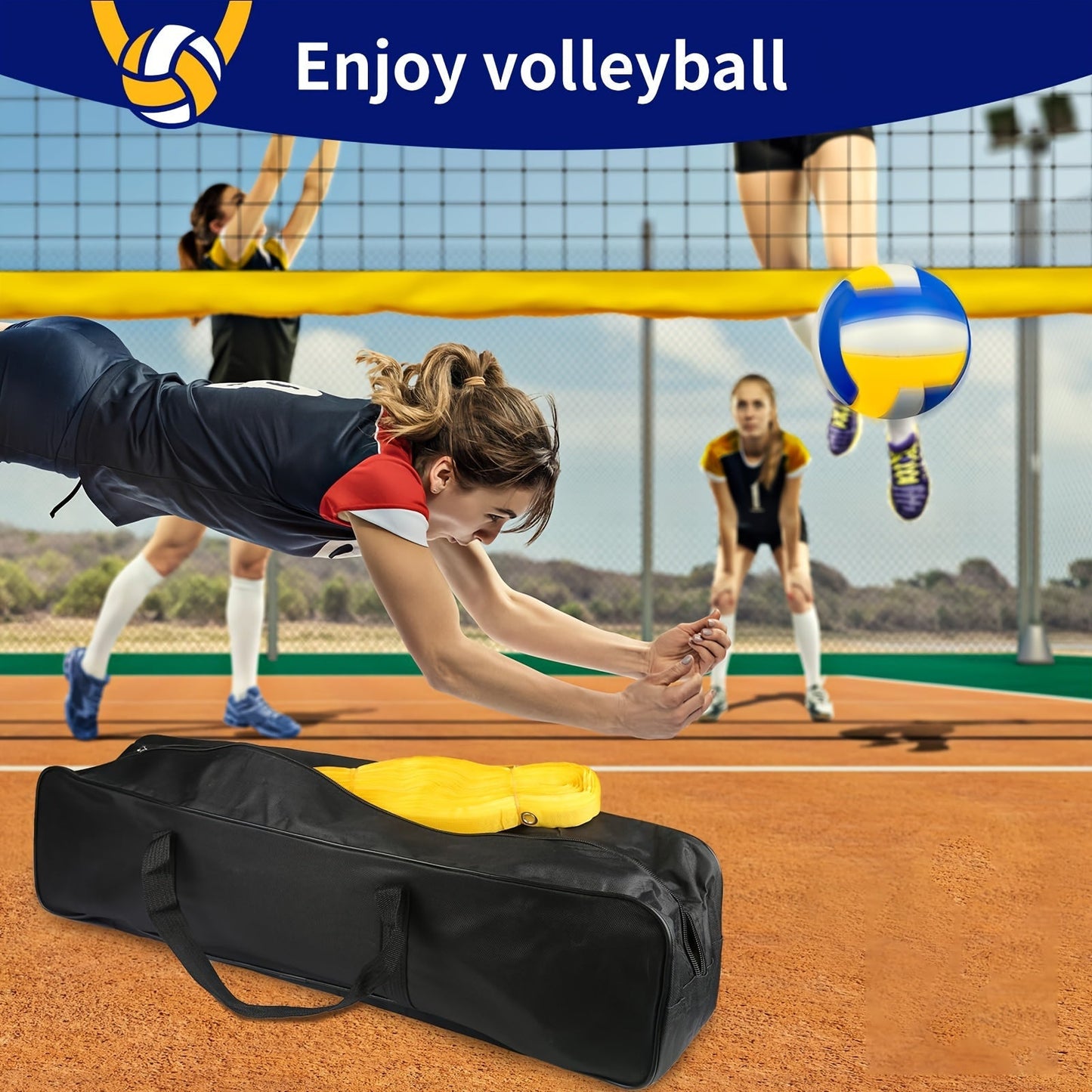 Volleyball Set Outdoor PVC Net with Accessories Sports & Outdoor - Tophatter Daily Deals