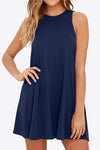 Full Size Round Neck Sleeveless Dress with Pockets Casual Dresses - Tophatter Daily Deals