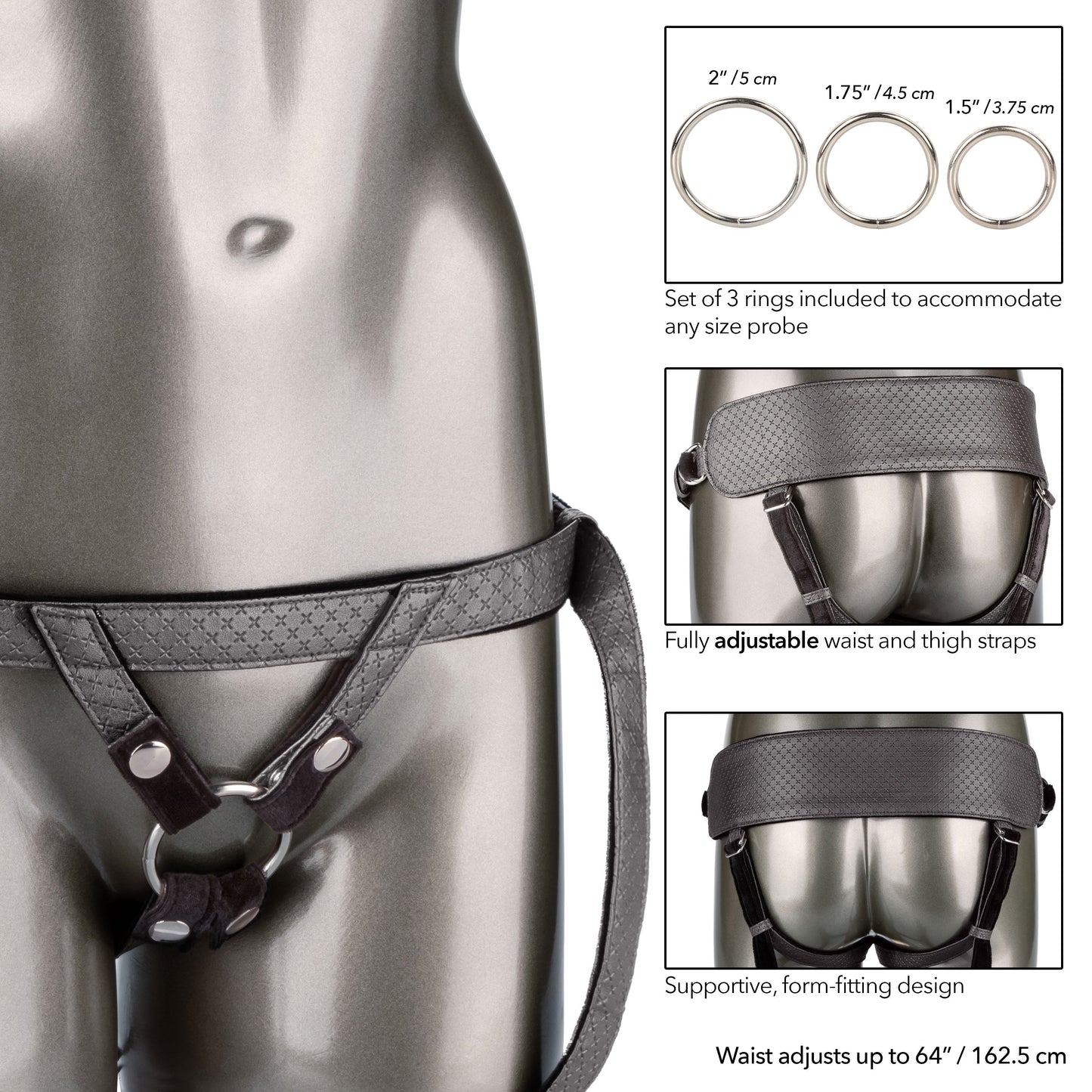 Her Royal Harness Regal Princess Crotchless Harness Pewter > Dildos > Strap On Harnesses - Tophatter Daily Deals