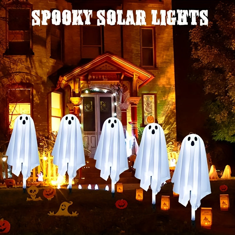 Solar Garden Lights 6-Pack Halloween Ghosts Halloween - Tophatter Daily Deals