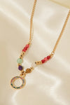 18K Gold-Plated Hoop Pendant Necklace Necklaces - Tophatter Daily Deals