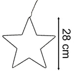 Medium Silhouette LED Christmas Star | 77 LED Star Light Window Decoration - 28cm LED Light - Tophatter Daily Deals