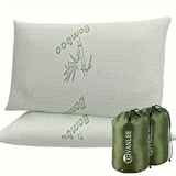 Camping Pillow Shredded Memory Foam Travel (2 Pack) Camp Furniture - Tophatter Daily Deals