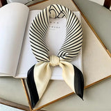 Soft Versatile Women's Silk Scarf - Narrow, Everyday Wear Beige One Size - Tophatter Daily Deals