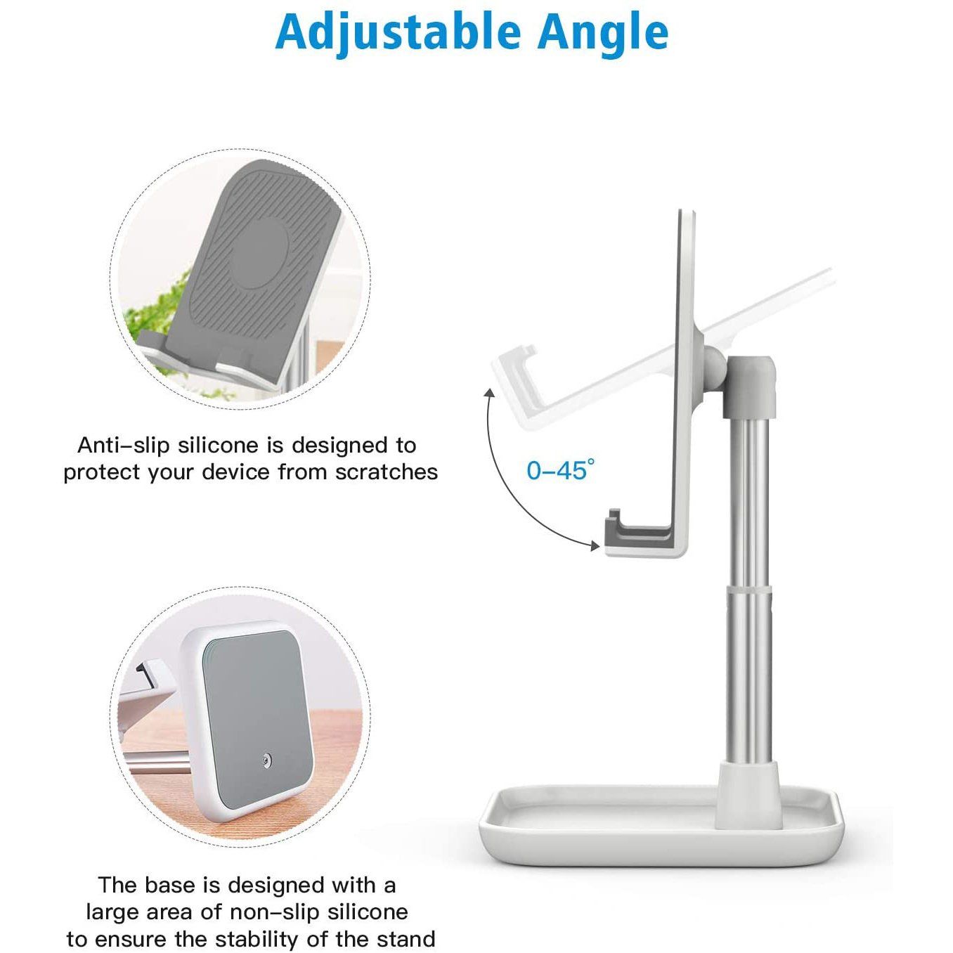 Cell Phone Stand with Anti-Slip Base Phone Holder - Tophatter Daily Deals