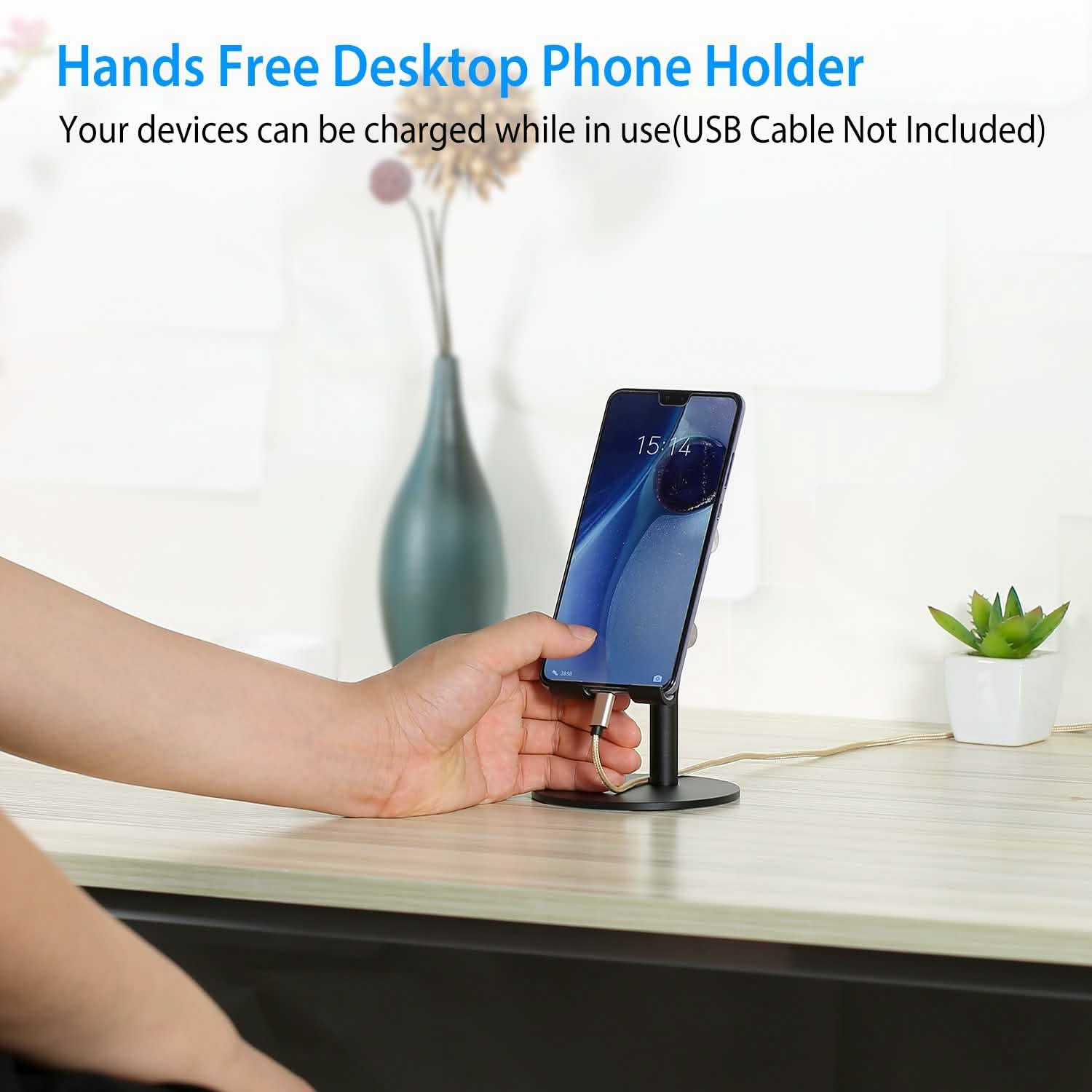 Cellphone Stand Universal No-Slip Aluminum Alloy Thick Case Friendly Mobile Accessories - Tophatter Daily Deals