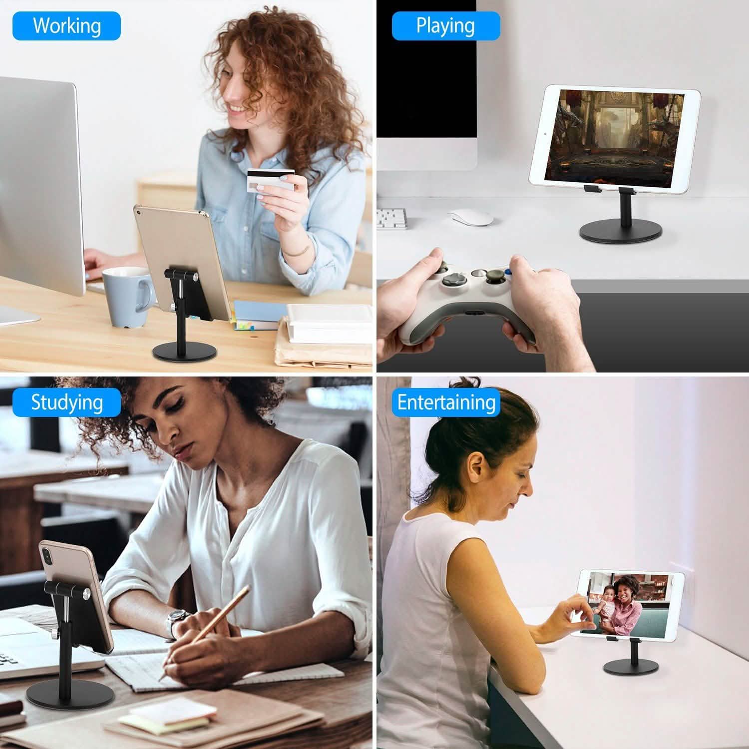 Cellphone Stand Universal No-Slip Aluminum Alloy Thick Case Friendly Mobile Accessories - Tophatter Daily Deals