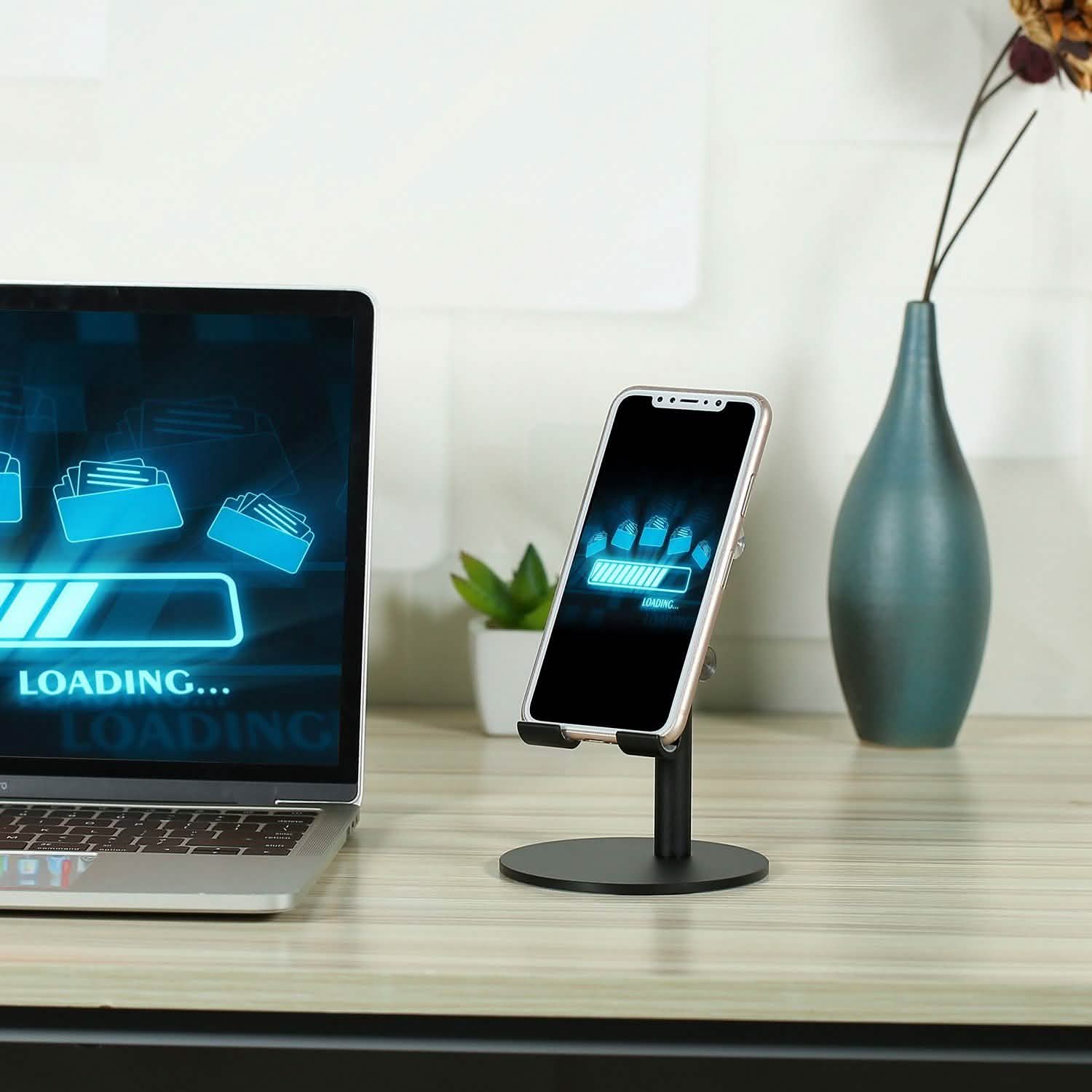 Cellphone Stand Universal No-Slip Aluminum Alloy Thick Case Friendly Mobile Accessories - Tophatter Daily Deals