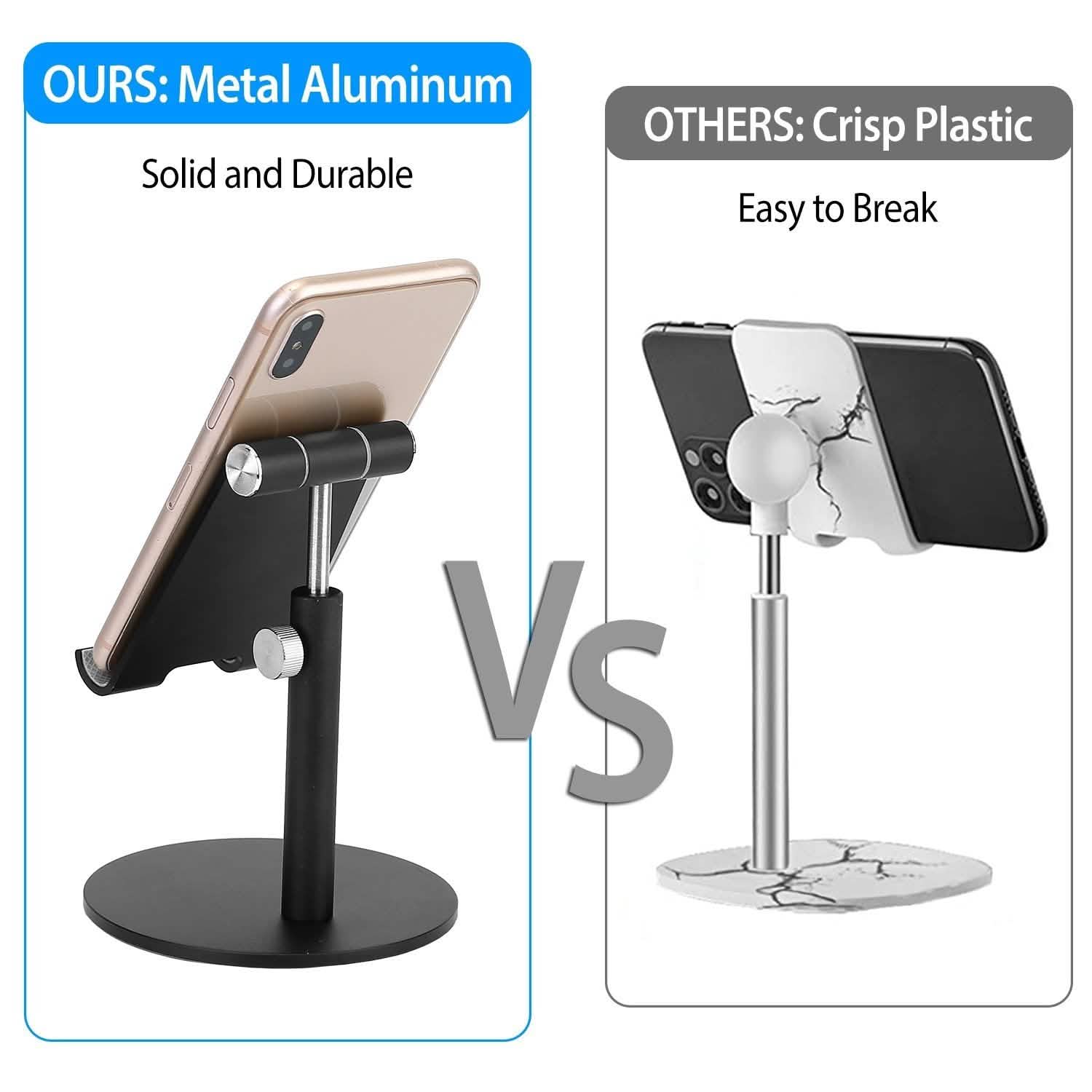 Cellphone Stand Universal No-Slip Aluminum Alloy Thick Case Friendly Mobile Accessories - Tophatter Daily Deals