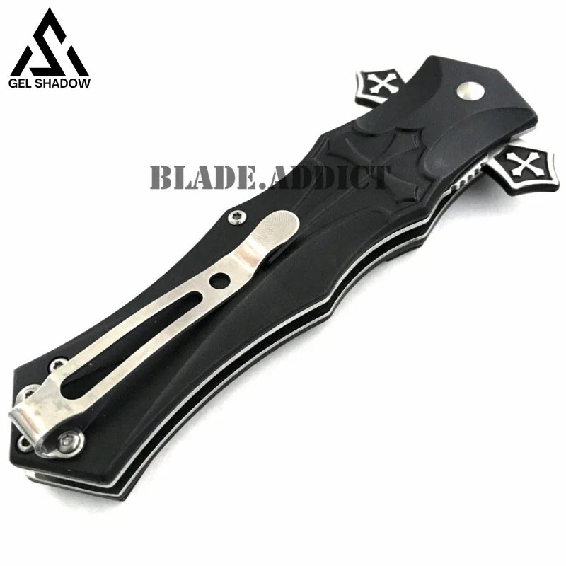 CELTIC CROSS Folding Blade STILETTO Pocket Knife Black-GS42 Pocket Knives - Tophatter Daily Deals