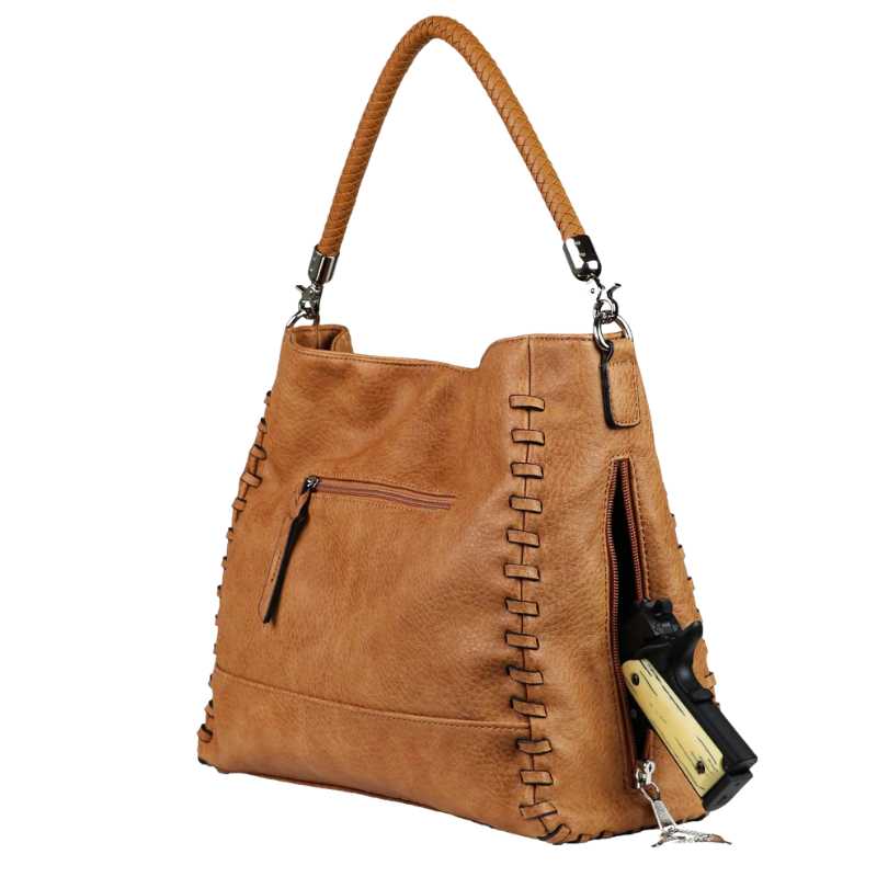 Lily Conceal Carry Tote Cinnamon Handgun Purses - Tophatter Daily Deals