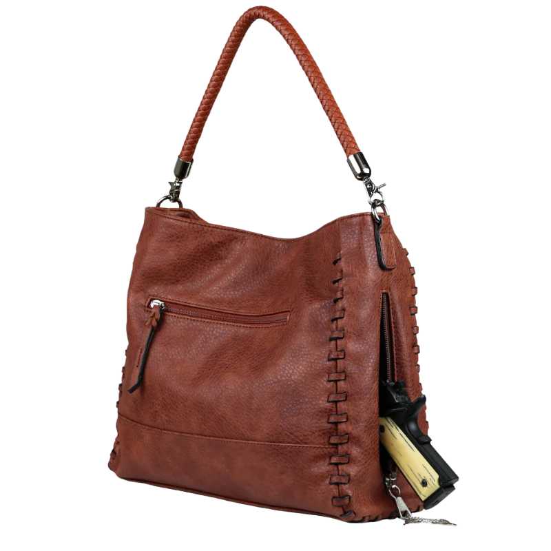 Lily Conceal Carry Tote Mahogany Handgun Purses - Tophatter Daily Deals