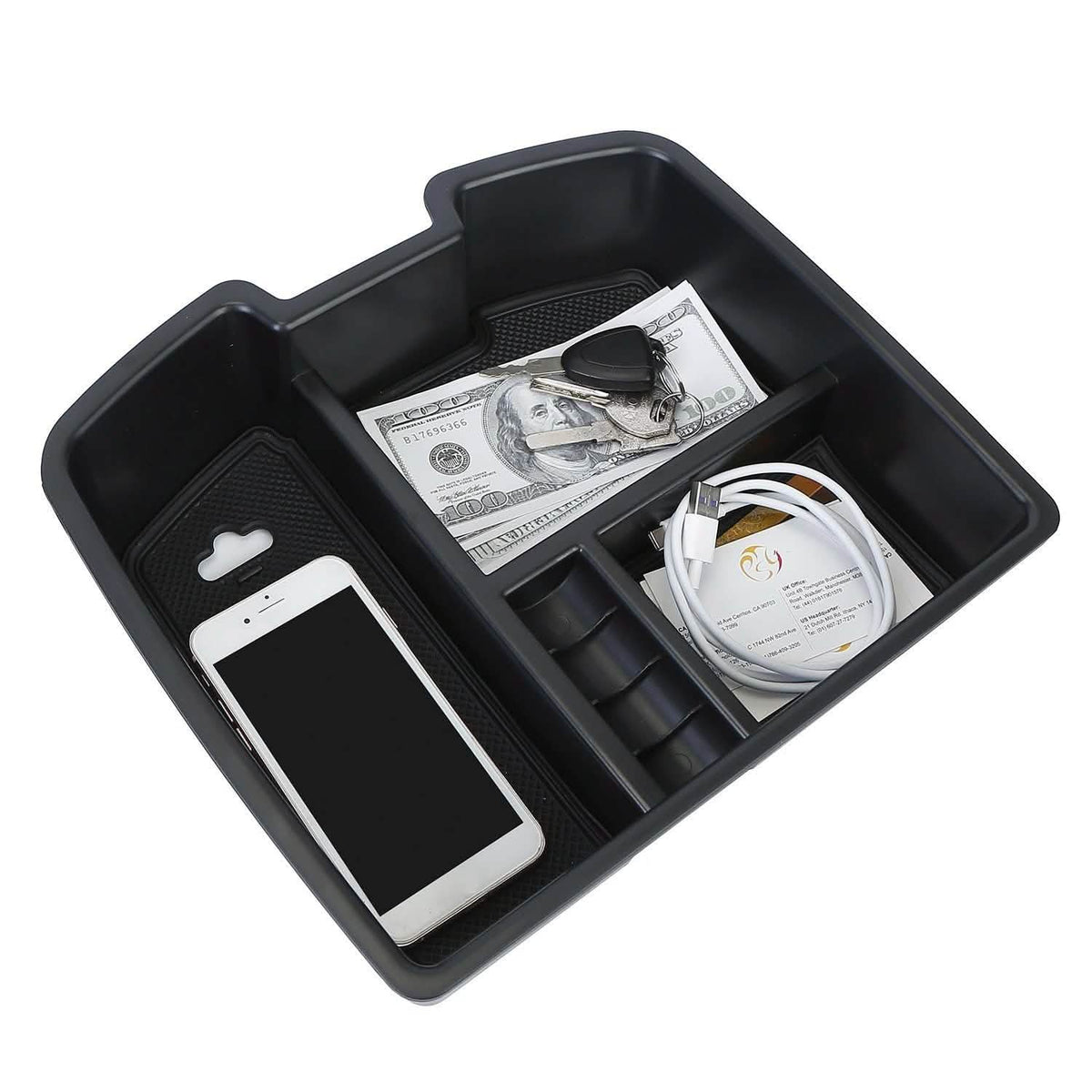 Center Console Storage Box Armrest Organizer Automotive - Tophatter Daily Deals