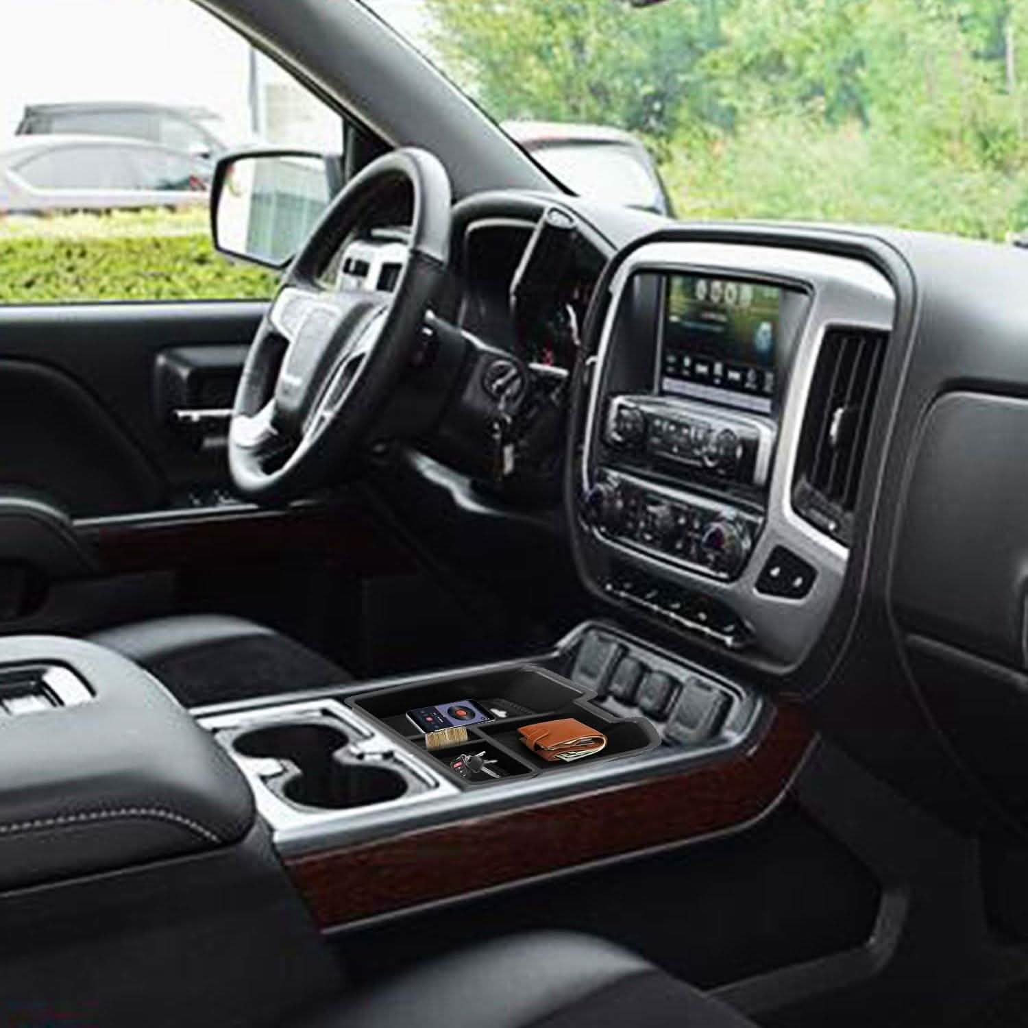 Center Console Storage Box Armrest Organizer Automotive - Tophatter Daily Deals