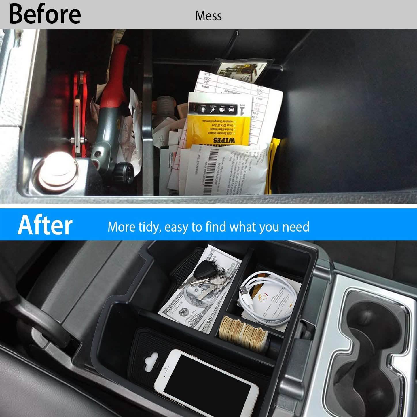 Center Console Storage Box Armrest Organizer Automotive - Tophatter Daily Deals