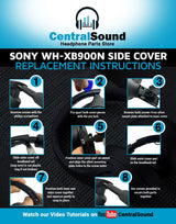 Replacement Side Cover Slider Parts UPGRADE KIT for Sony WH-XB900N WHXB900N Audio Accessories - Tophatter Daily Deals