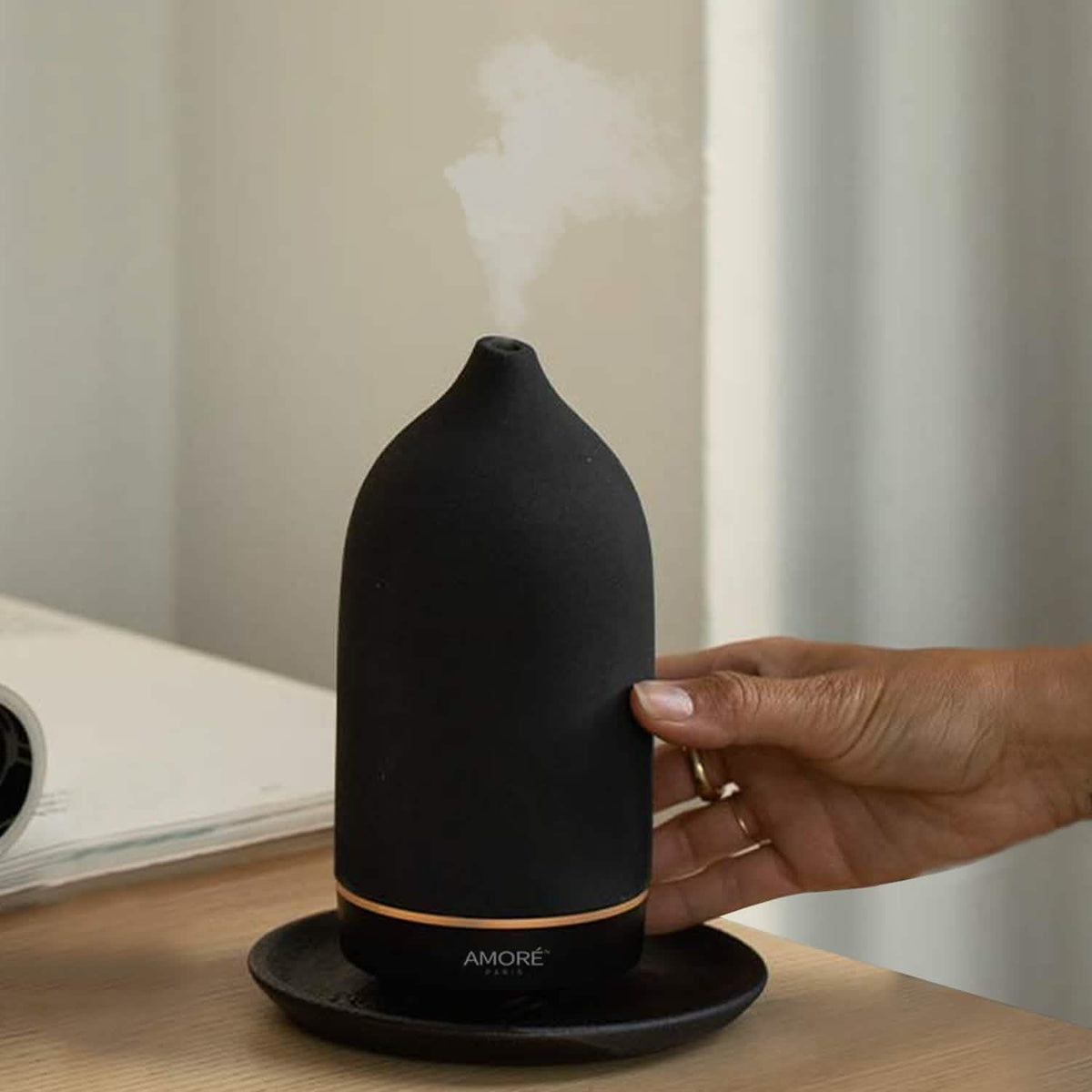 Ceramic Ultrasonic Aromatherapy Essential Oil Diffuser Health & Wellness - Tophatter Daily Deals