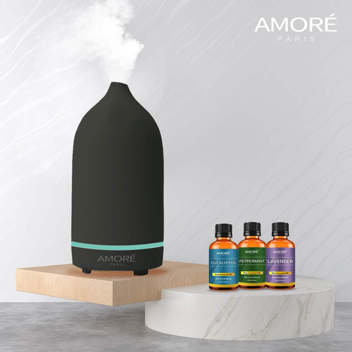 Ceramic Ultrasonic Aromatherapy Essential Oil Diffuser Health & Wellness - Tophatter Daily Deals