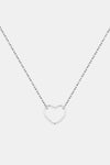 925 Sterling Silver Heart Shape Pendant Necklace Silver One Size Necklaces - Tophatter Daily Deals