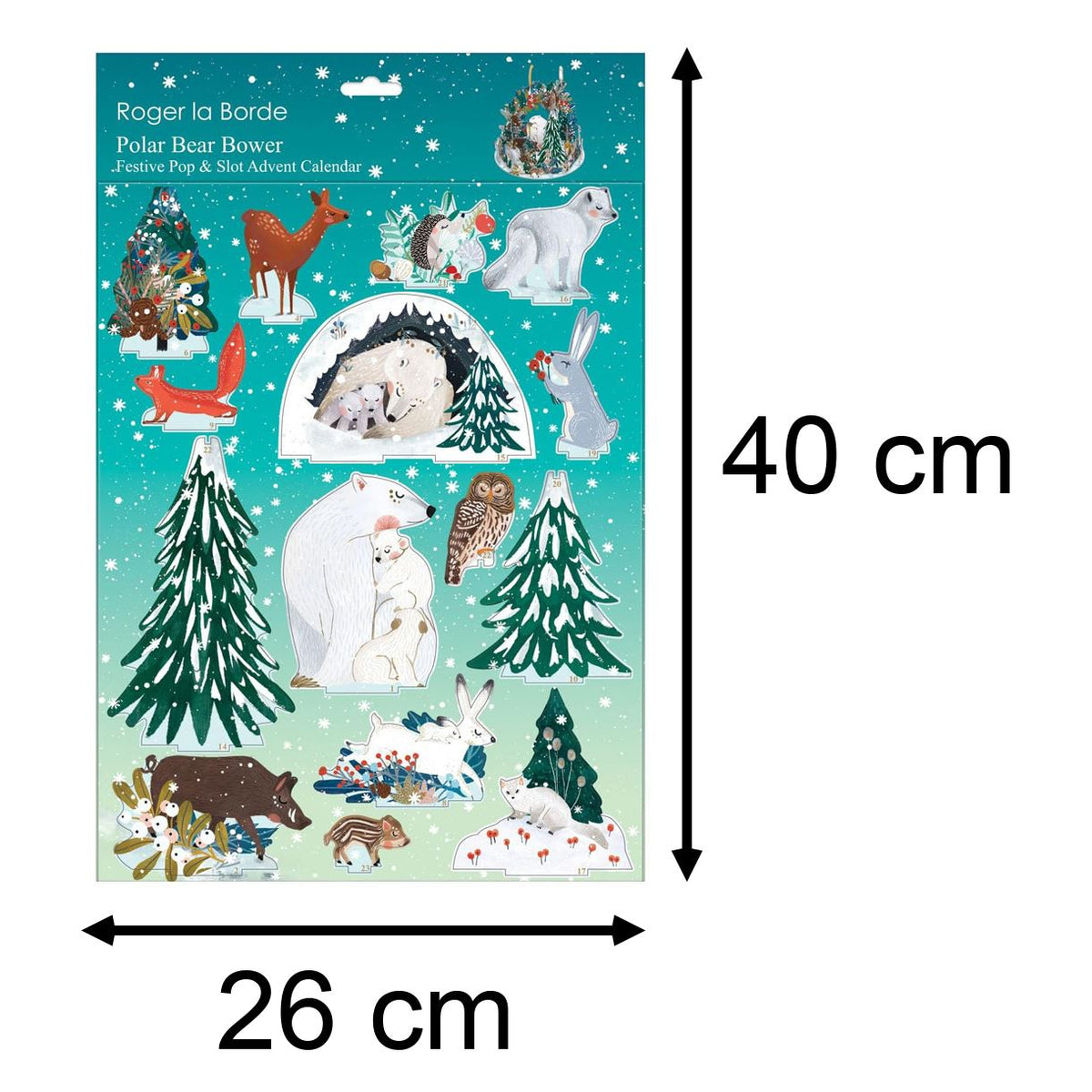 3D Pop & Slot Polar Bear Bower Free Standing Christmas Advent Calendar Advent Calendar - Tophatter Daily Deals