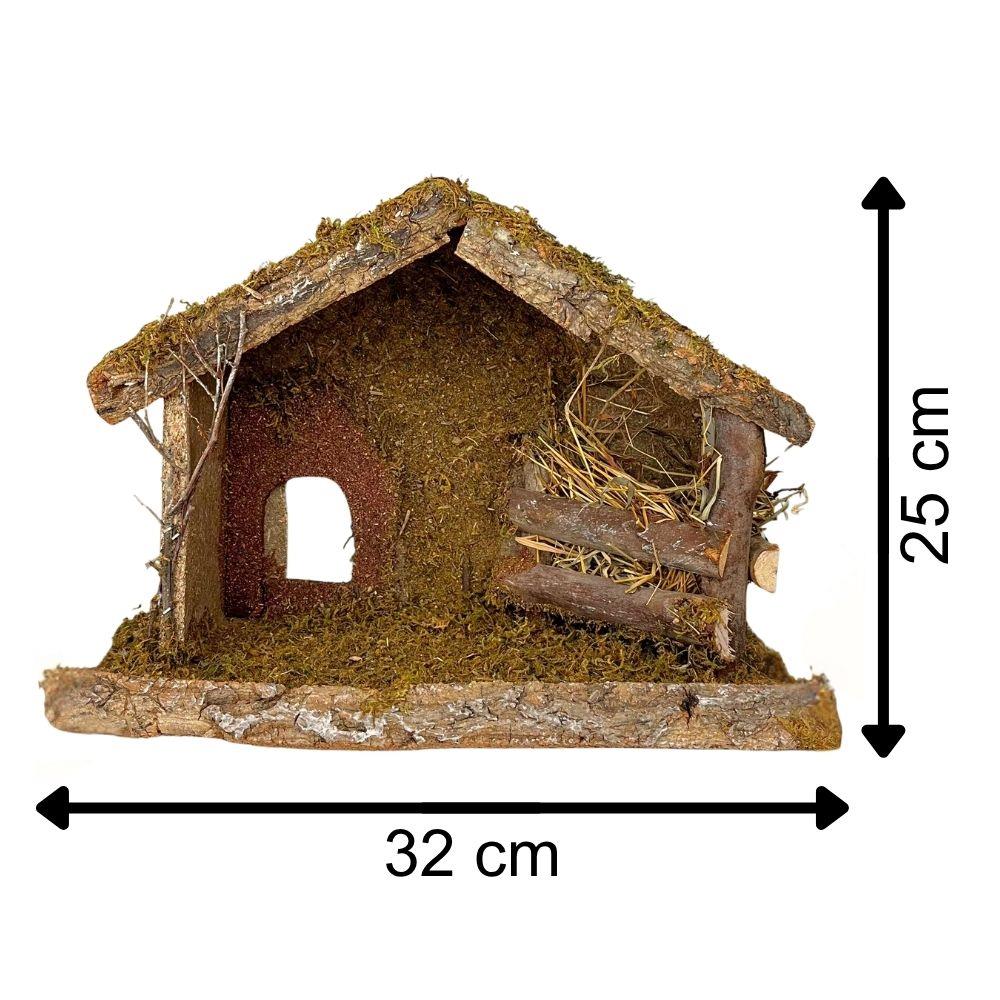 Traditional Rustic Stable Barn Christmas Decoration For Nativity Figures Nativity Set - Tophatter Daily Deals