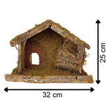 Traditional Rustic Stable Barn Christmas Decoration For Nativity Figures Nativity Set - Tophatter Daily Deals