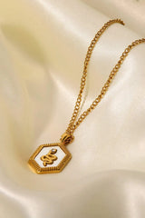 18K Gold Plated Snake Geometric Pendant Necklace Necklaces - Tophatter Daily Deals