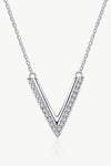 Adored Sterling Silver V Letter Pendant Necklace Necklaces - Tophatter Daily Deals