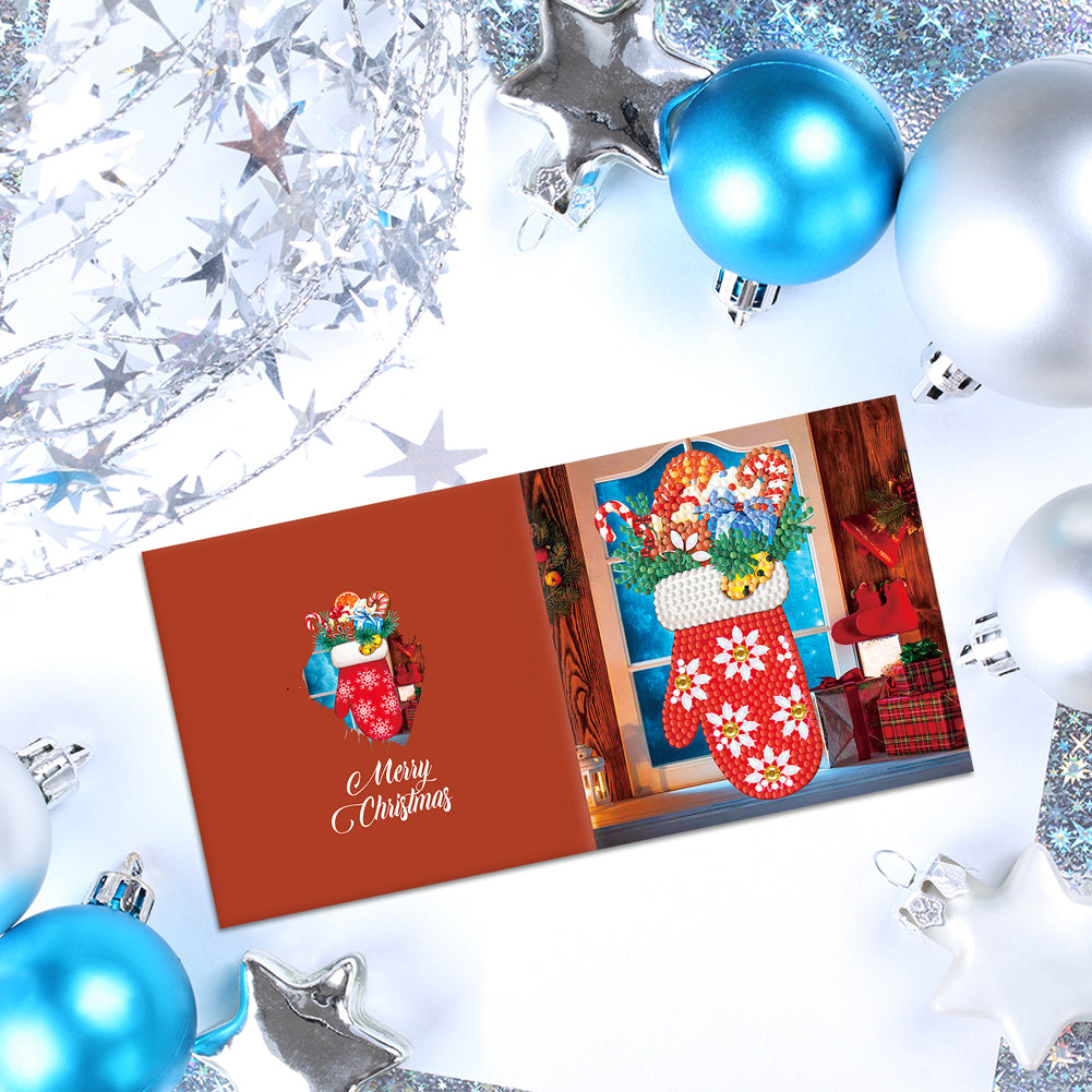 4pcs Christmas Diamond Painting DIY Greeting Cards Cart 0 - Tophatter Daily Deals
