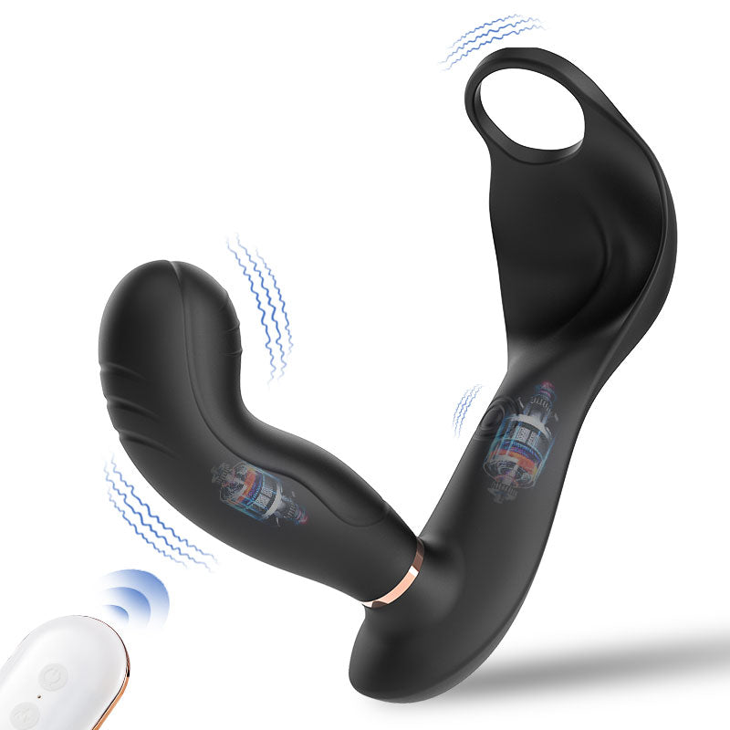 Vibrations Pulsations Heating Anal Toy Black Anal Toys - Tophatter Daily Deals