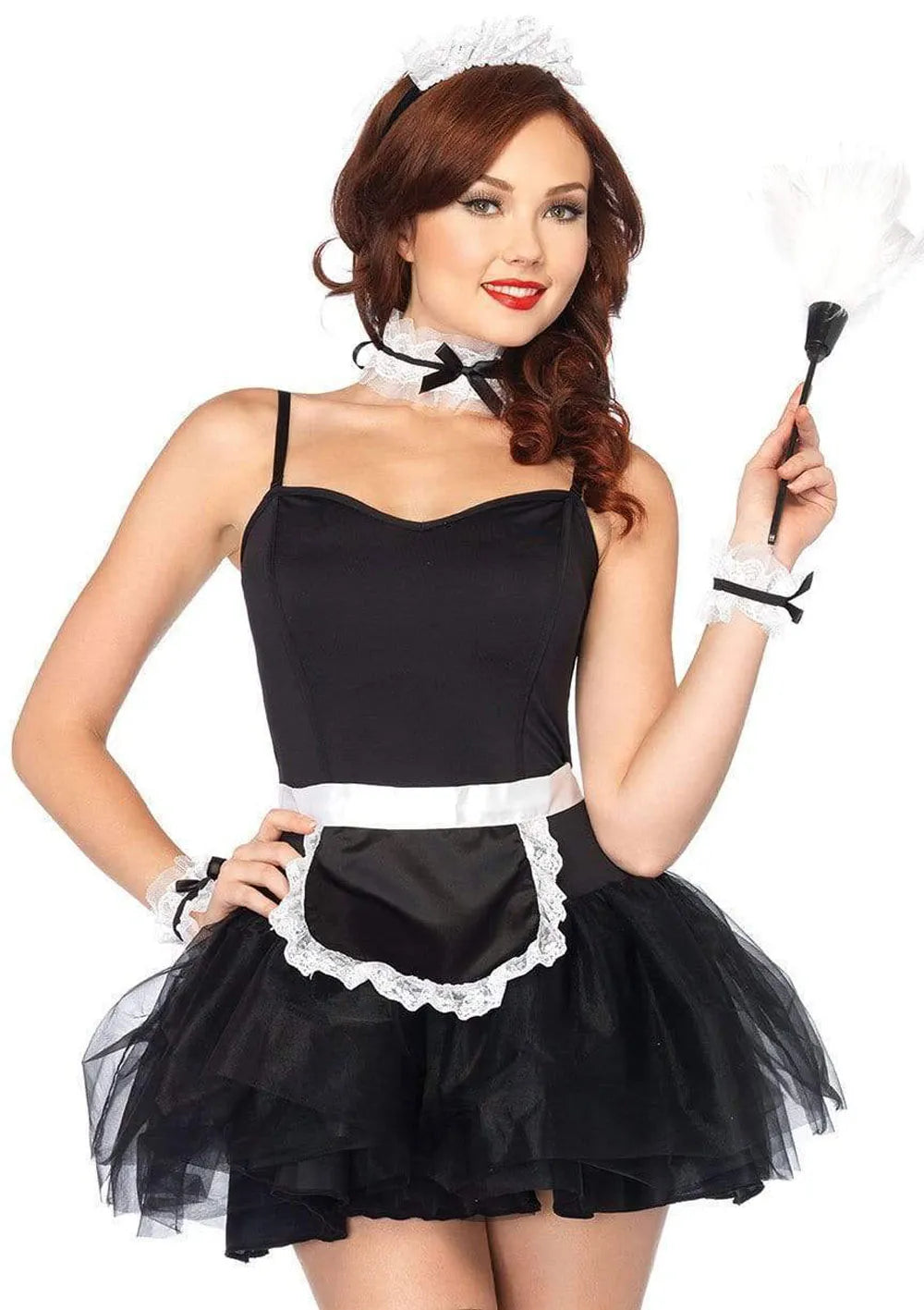 Leg Avenue Lace French Maid Costume Kit – 4-Piece Lingerie Set > Clothes > Costumes > Womens - Tophatter Daily Deals