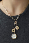 Rhinestone Alloy Necklace Gold One Size Necklaces - Tophatter Daily Deals