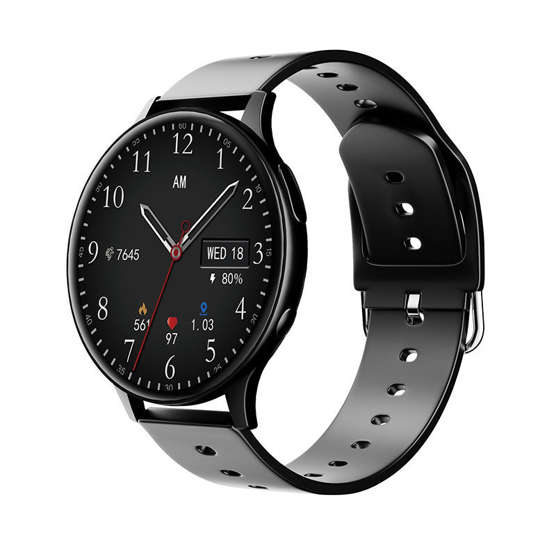 Bluetooth Call AI Voice Assistant Sleep Blood Pressure Blood Oxygen Smart Watch Black 0 - Tophatter Daily Deals