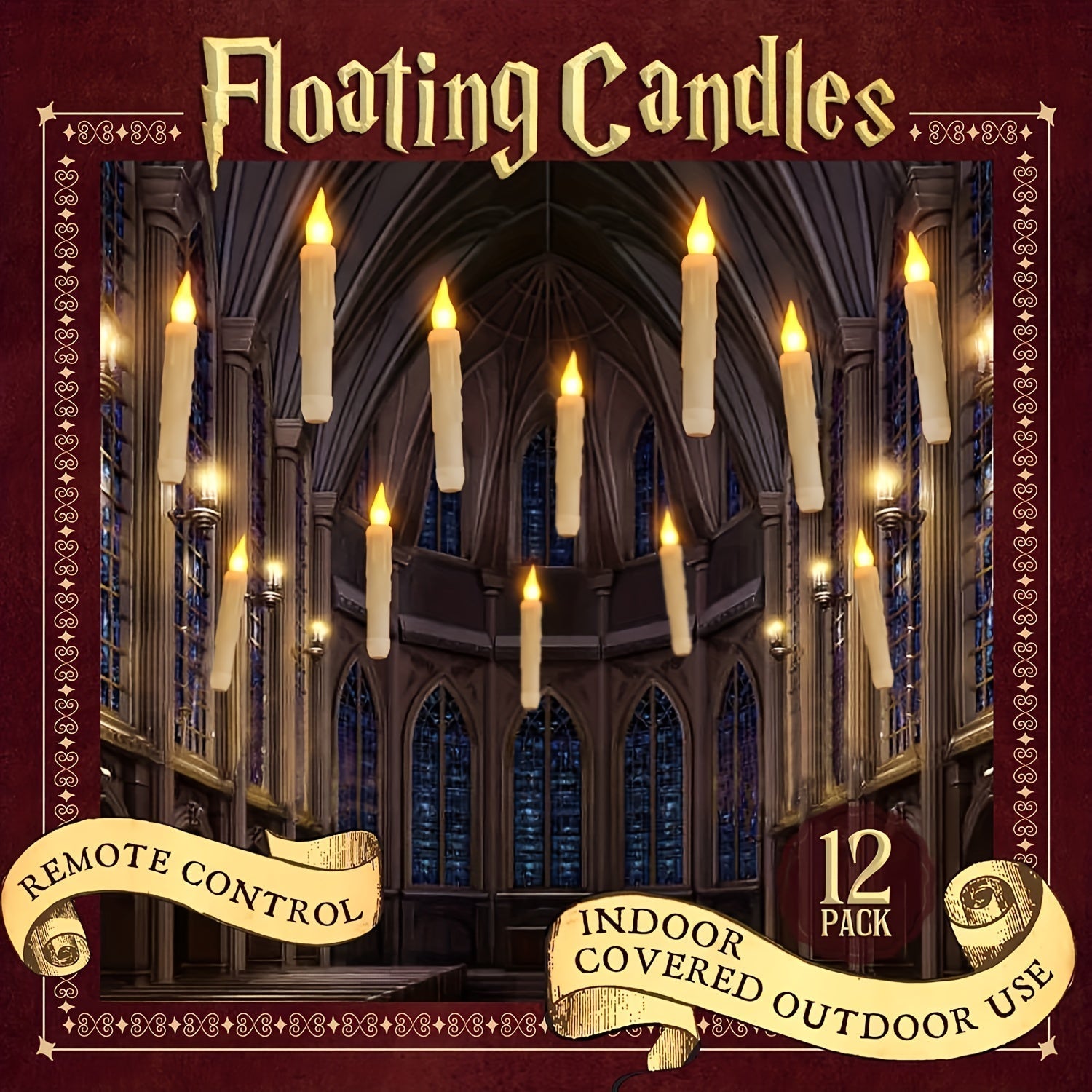 Floating LED Candles with Remote Control (12pcs) Halloween - Tophatter Daily Deals