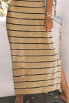 Striped Slit Sleeveless Maxi Dress Casual Dresses - Tophatter Daily Deals