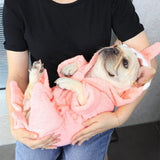 Bathing Supplies Quick Drying Absorbent Towel Pet Bathrobe Pink 0 - Tophatter Daily Deals