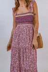 Floral Square Neck Maxi Dress Casual Dresses - Tophatter Daily Deals